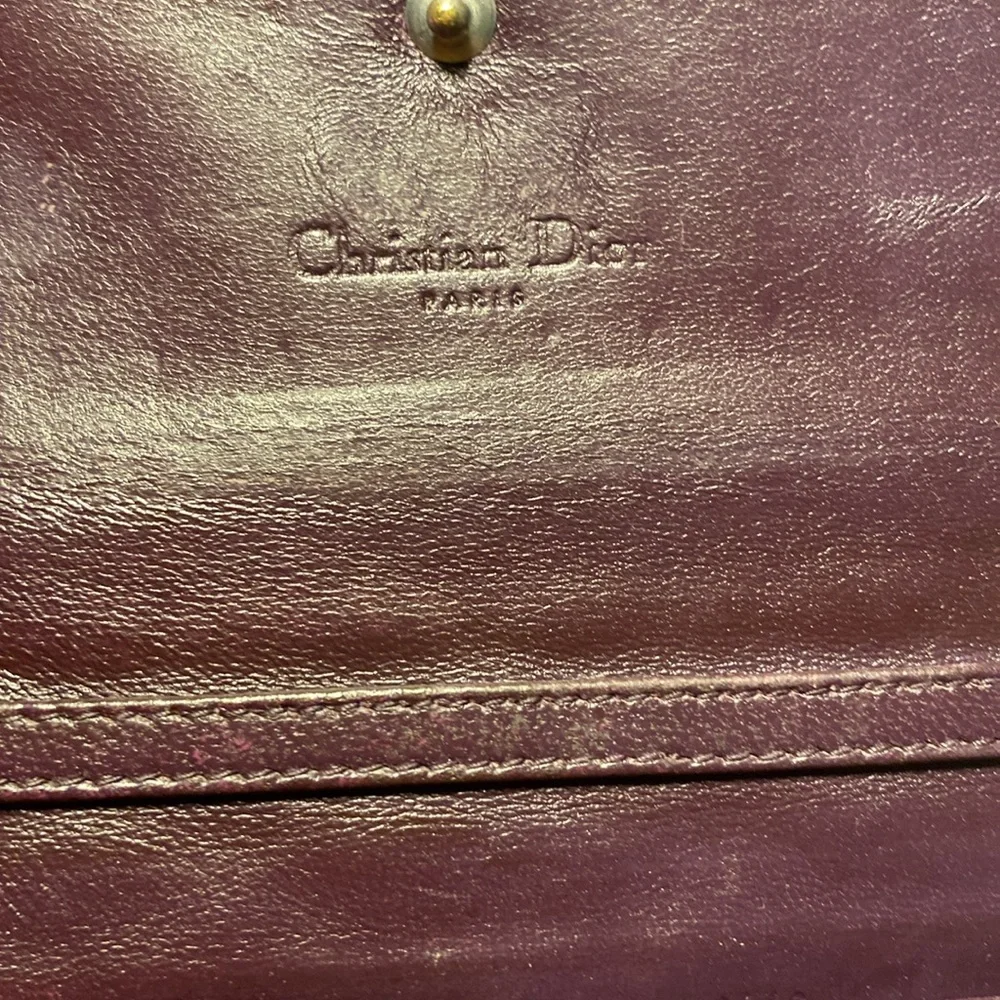 💎Christian Dior, purple patent leather wallet on chain 💎
